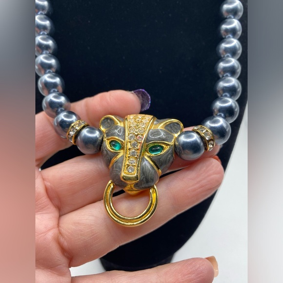 KJL For Avon Duchess Collection Panther Necklace (Susan Caplan Rediscovered) - Picture 5 of 14